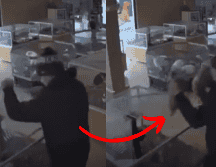 Los hombres se subieron a un vehículo Cadillac Escalade dorado con ventanas polarizadas y sin placas que se detuvo frente a la tienda. ESPECIAL