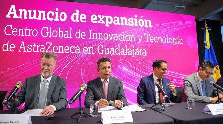 La compañía farmacéutica AstraZeneca anunció hoy inversiones por 600 millones de pesos en sus oficinas del Centro Global de Innovación y Tecnología Guadalajara ubicado en Zapopan. EL INFORMADOR / H, Figueroa