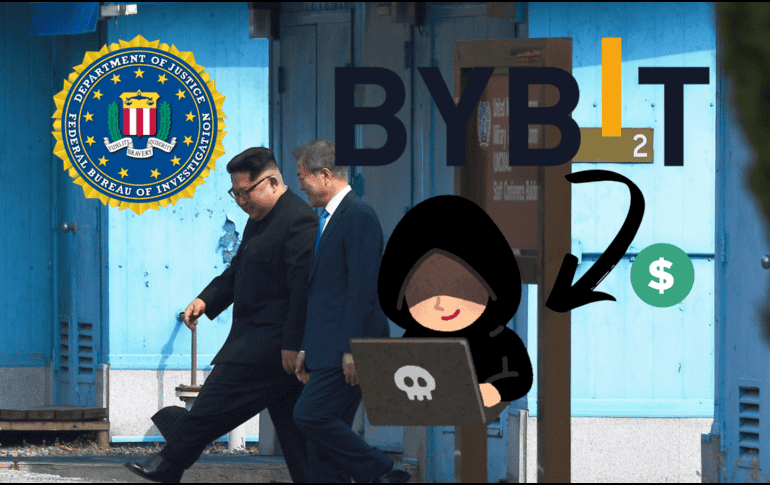 FBI acusa a hackers respaldados por Norcorea de robar criptomonedas. EFE/Korea Summit Press Pool/CANVA.