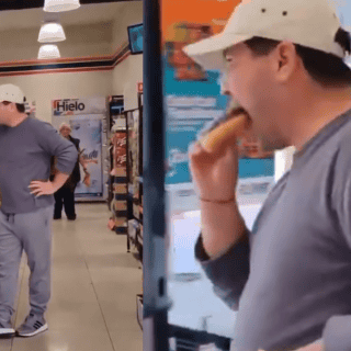 Hombre agrede a empleado de tienda por no tener cambio y se hace viral (VIDEO)