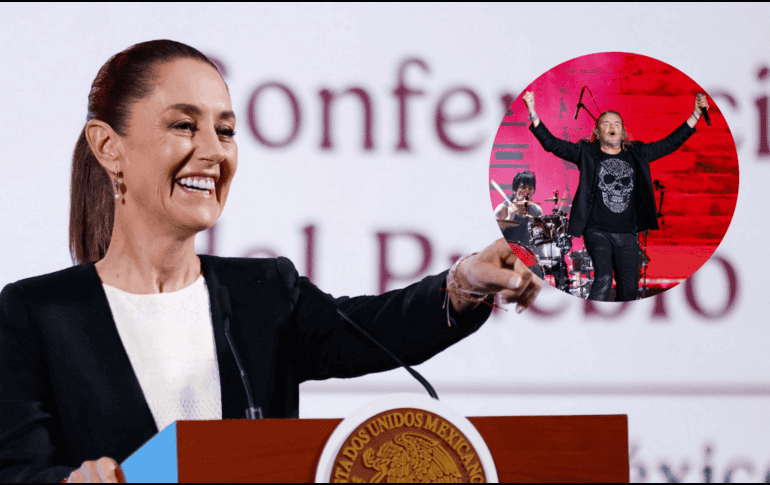 Por medio de la conferencia de prensa de este miércoles 5 de marzo, la Presidenta Claudia Sheinbaum felicitó al grupo Maná por ser la primera banda de habla hispana nominada al Salón de la Fama del Rock & Roll. SUN/ D. Simón/ ARCHIVO/ EL INFORMADOR