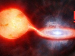 Ilustración representativa de erupción de una nova extragaláctica. EFE / M. Garlick, M. Zamani