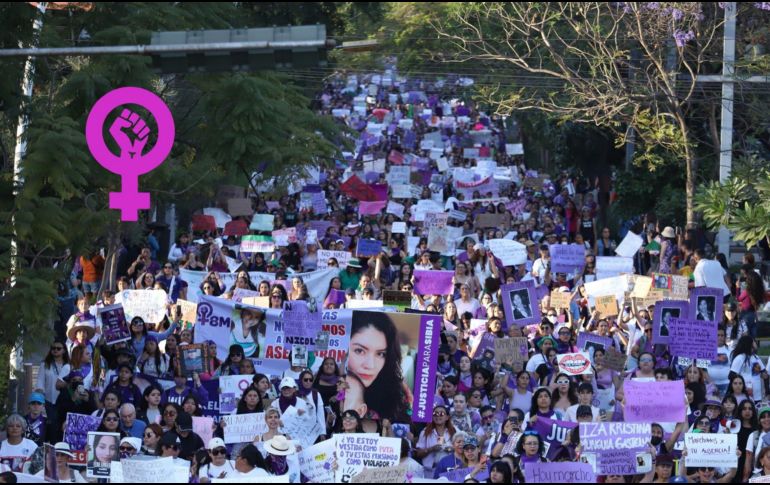 Miles de mujeres de diversas localidades de México y de todo el mundo, salen a marchar a las calles en contra de la violencia de género y la desigualdad. EL INFORMADOR / ARCHIVO