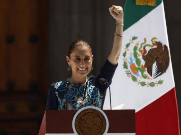 Sheinbaum convocó a una asamblea-festival este domingo 9 de marzo en el Zócalo de la Ciudad de México. SUN / D. SIMÓN