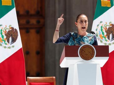 “En todo momento le hemos planteado al gobierno de Estados Unidos debe de aplicarse para que dejen de llegar armas de alto poder a nuestro territorio", dijo la Mandataria. EFE/M. GUZMÁN