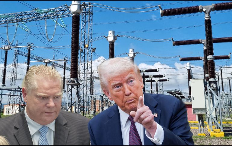 Doug Ford, primer ministro de Ontario, anunció aranceles del 25% en la exportación de energía eléctrica a Estados Unidos por la guerra comercial con Trump. EL INFORMADOR / EFE / AFP / ARCHIVO
