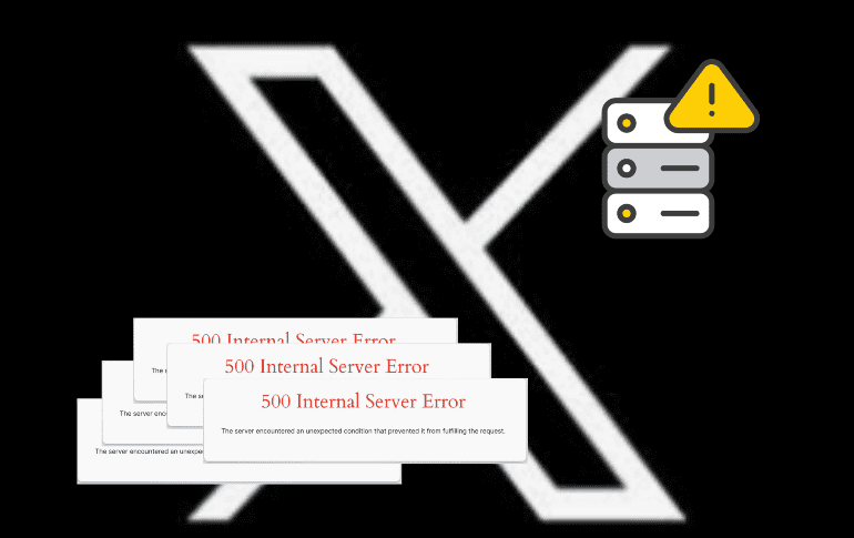 Usuarios de la red social X, antes Twitter, reportan la caída de la aplicación desde la madrugada de este lunes 10 de marzo. ESPECIAL / CANVA
