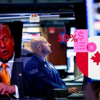 Aranceles de Trump a Canadá provocan caída de Wall Street