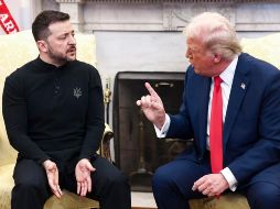 Donald Trump, presidente de Estados Unidos, junto a su homólogo de Ucrania, Volodímir Zelenski. EFE / ARCHIVO
