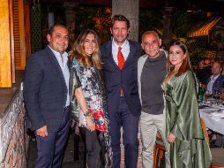 Rafael Tejeda, Roxana León, Salvatore Ferragamo Jr., Alberto Esquer y Karen Lozano. GENTE BIEN JALISCO / A. Rodríguez