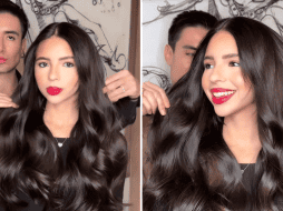 Ángela Aguilar presume extensiones. INSTAGRAM/ @micky_hair