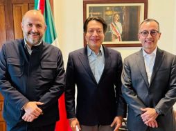 De izquiera a derecha,  Ricardo Villanueva, Mario Delgado y Carlos Iván Moreno. X/rvillanueval