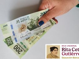 La Beca Rita Cetina busca apoyar económicamente a las familias con estudiantes en nivel básico, especialmente en secundaria. ESPECIAL / CANVA y Secretaría del Bienestar