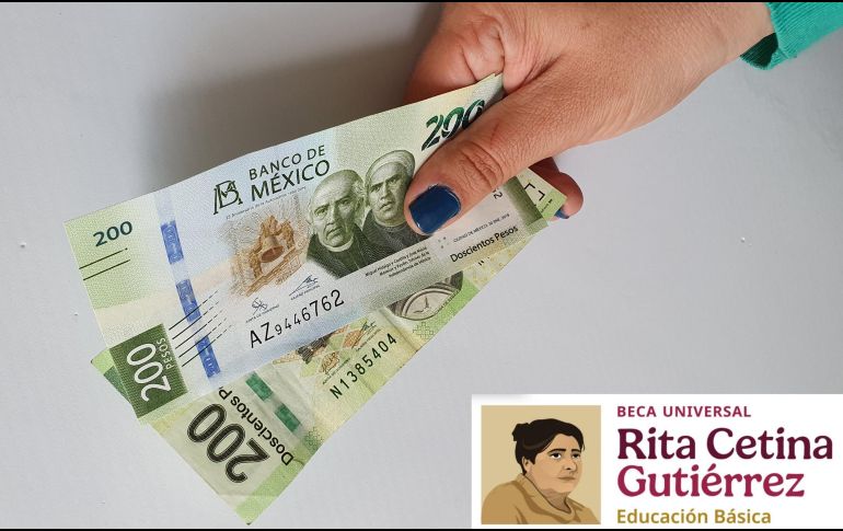 La Beca Rita Cetina busca apoyar económicamente a las familias con estudiantes en nivel básico, especialmente en secundaria. ESPECIAL / CANVA y Secretaría del Bienestar