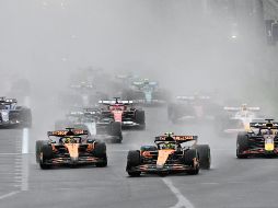 La lluvia en el circuito Albert Park complicó la carrera y provoco varios accidentes. EFE/J. Ross