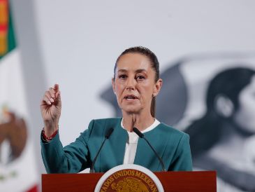 Claudia Sheinbaum, en "La Mañanera del Pueblo" de hoy lunes 17 de marzo. EFE / I. Esquivel