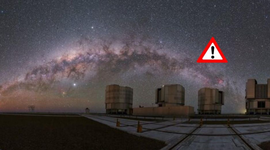 La contaminación lumínica del INNA haría que el cielo chileno fuese un 35 % más brillante. ESPECIAL / Canva / elt.eso.org