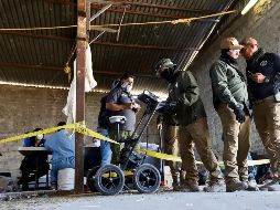 Autoridades federales inspeccionan el rancho Izaguirre, en Teuchitlán, señalado como centro de adiestramiento del crimen organizado. ESPECIAL