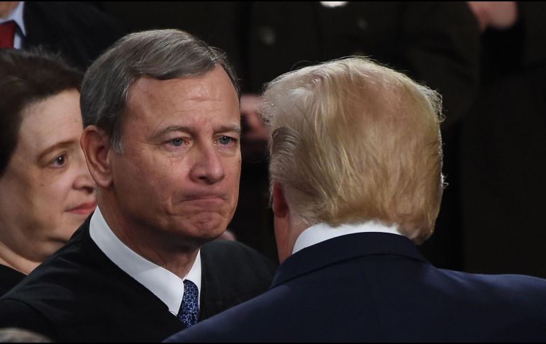 John Roberts, presidente de la Corte Suprema de Estados Unidos puso en su sitio a Trump tras una declaración polémica. AFP/O. Douliery.
