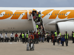 Venezolanos retornaron a su país en un vuelo de repatriación desde México. EFE/ Prensa del Ministerio de Interior, Justicia y Paz