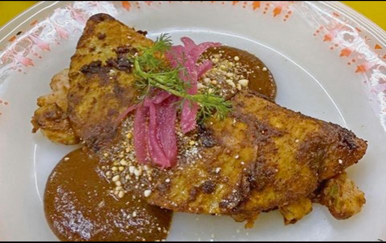 Enchilada de camarón de Mashaca Mashin. CORTESÍA