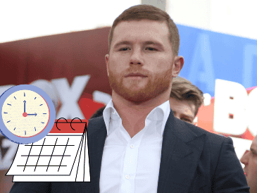 El Canelo estará del otro lado del mundo y peleará en un momento muy distinto del día. EL INFORMADOR / ARCHIVO / CANVA