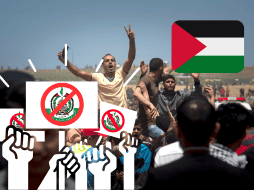 Cientos de palestinos se manifiestan en el norte de Gaza contra Hamás. ARCHIVO/EFE/ L. Piergiovanni/CANVA.