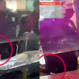 Captan a policía robando una cartera en Tlaxcala (VIDEO)