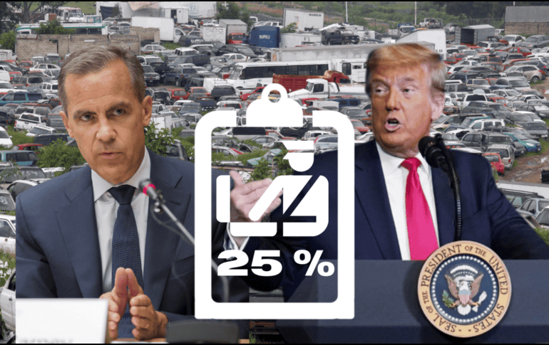 Canadá tomará represalias comerciales por los aranceles al sector del automóvil de Trump. ARCHIVO/EFE/P. Straub/AP Photo/E. Vucci/INF/J. Alonso Camacho Macias/CANVA.