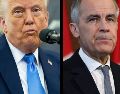 Donald Trump y Mark Carney, en imágenes de archivo. AFP