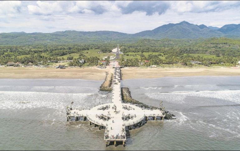 Vista aérea del muelle de San Blas. CORTESÍA