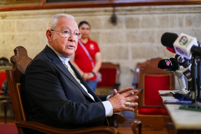 &nbsp;En rueda de prensa semanal, el Cardenal habló sobre los avances de la restauración en la Catedral Metropolitana. EL INFORMADOR / H. FIGUEROA