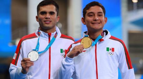Los clavadistas mexicanos Iván García y Kevin Berlín consiguen las medallas de plata y de oro, en los Juegos Panamericanos Lima 2019. NOTIMEX / ARCHIVO