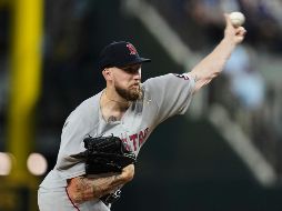 El sinker de Crochet promedió 97.9 millas la temporada pasada y su recta de cuatro costuras 97.2. AP/T. Gutiérrez