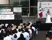 Claudia Sheinbaum, habla durante la presentación del 