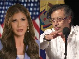 Kristi Noem lanzó declaraciones en contra de Gustavo Petro tras su reunión en Bogotá. ESPECIAL / X: @Sec_Noem / EFE / ARCHVIO