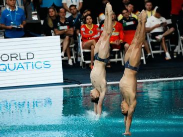 Oro para México tras ganar la prueba de trampolín 3m sincronizado en la Copa Mundial de Clavados Guadalajara 2025. ESPECIAL / X / COMITÉ OLÍMPICO MEXICANO