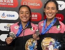 Alejandra Estudillo y Gabriela Agúndez son de plata en la Copa Mundial de Clavados. EL INFORMADOR / A. GARCÍA