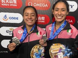 Alejandra Estudillo y Gabriela Agúndez son de plata en la Copa Mundial de Clavados. EL INFORMADOR / A. GARCÍA