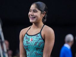 Lía Cueva finalizó como la quinta mejor de la prueba trampolín 3m individual. X/ @conadeoficial.