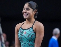 Lía Cueva finalizó como la quinta mejor de la prueba trampolín 3m individual. X/ @conadeoficial.