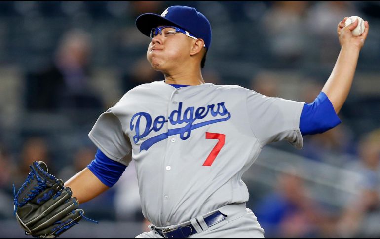 Julio Urías fue campeón de la Serie Mundial de 2020 con Los Angeles Dodgers. AP / ARCHIVO
