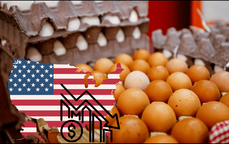 Los precios de los huevos llegaron a 5,90 dólares en febrero, superando el récord anterior de 4,95 dólares por docena. EL INFORMADOR / ARCHIVO