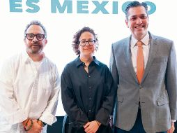 Alejandro Tavares, director de FILMA Jalisco; Michelle Fridman, Secretaria de Turismo de Jalisco, y Mauro Garza Marín, coordinador de Crecimiento y Desarrollo Económico. EL INFORMADOR/ H. Figueroa