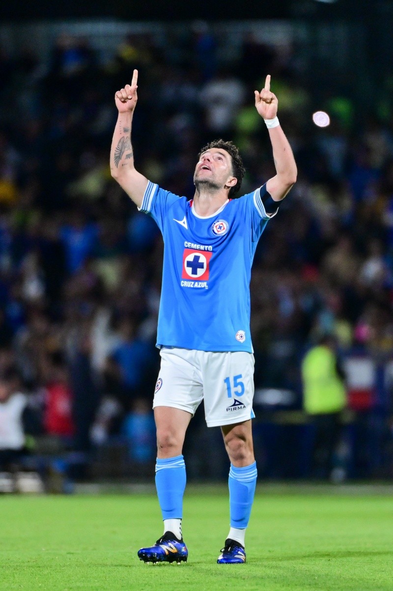Ignacio Rivero festejando el gol del triunfo en el estadio Olímpico Universitario. Foto: Imago7/ Alexis Chavez