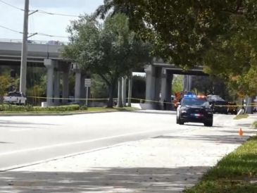 Una avioneta se desplomó el día de hoy en una avenida transitada de Florida tras un breve recorrido. EFE / IMÁGENES: CEDIDAS POR CLEVELAND SAINPREUX