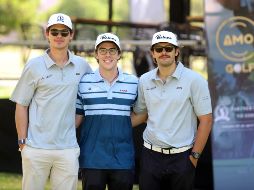 Pablo Diaz del Castillo, Álvaro Lapuente y Pablo Martínez Gallardo, organizadores del torneo de golf VII Skarch Partners Open by Panorama. GENTE BIEN JALISCO / C. Jimeno