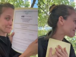 Al ver su certificado, Dupeyrón se emocionó hasta las lágrimas y el momento quedó capturado en un video. INSTAGRAM/natdupeyron