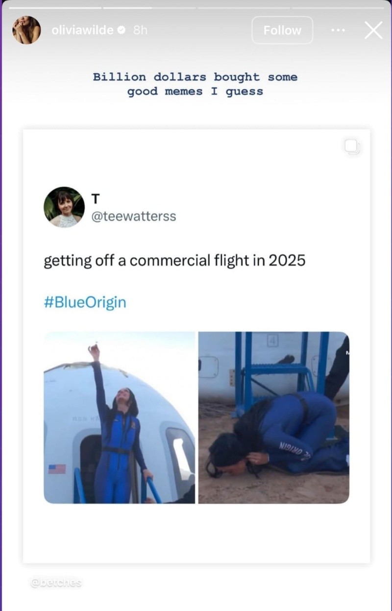  Captura de Pantalla. Instagram: @oliviawilde