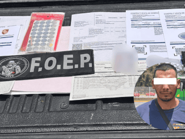El detenido fue identificado como Javier "N", de 33 años, quien quedó a disposición del Agente del Ministerio Público de la Fiscalía Estatal. CORTESÍA.